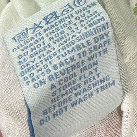 Boden Green Abstract Heart Wrap Tank Dress M US10 Lyocell Sleeveless Midi Artsy - Picture 8 of 8